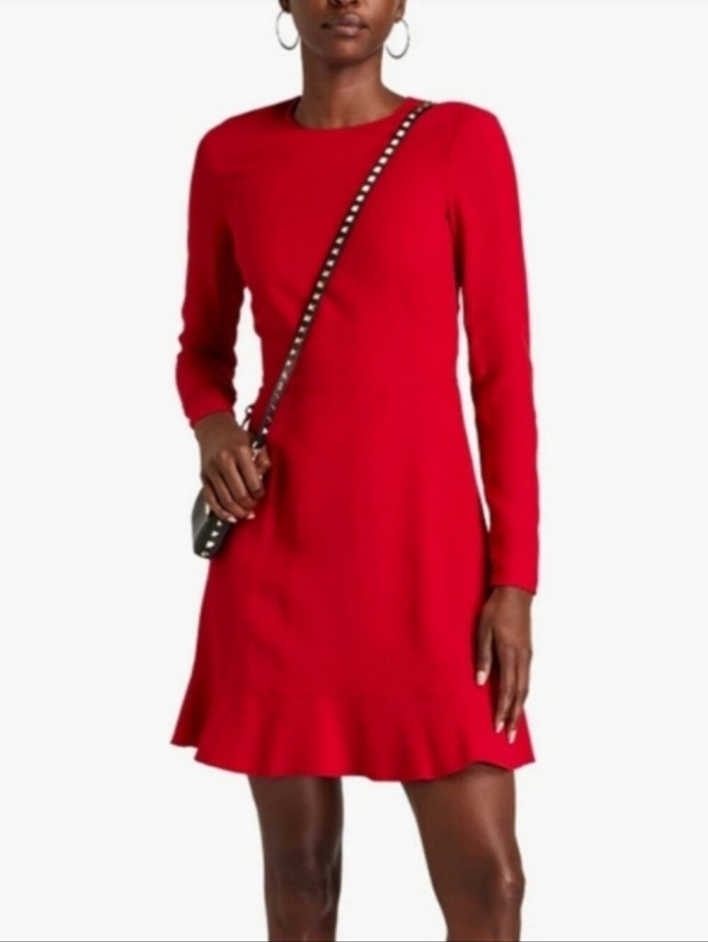 RED Valentino Ruffled Crepe Mini Dress 10 EU 46 L